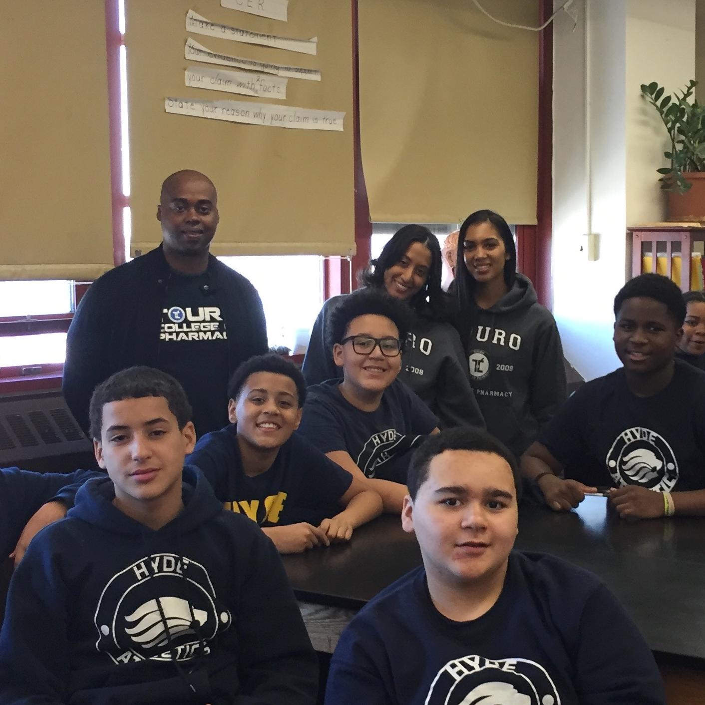 TCOP students visited Hyde Leadership Charter School Academy in the Bronx to talk with three seventh grade classes about the perils of prescription drug abuse.  