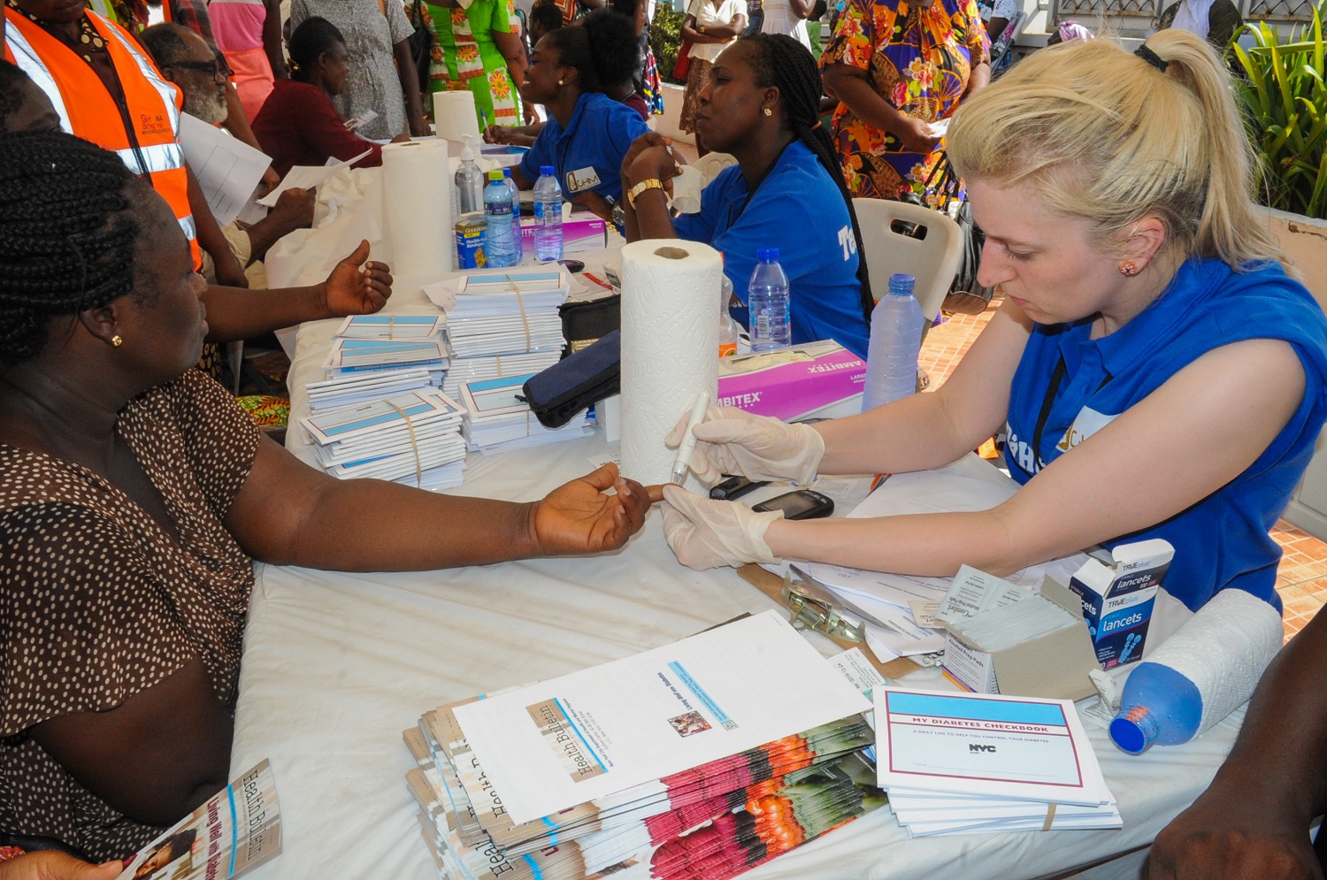 Students from TCOP ran a health fair in Ghana for 4,000 people in March.