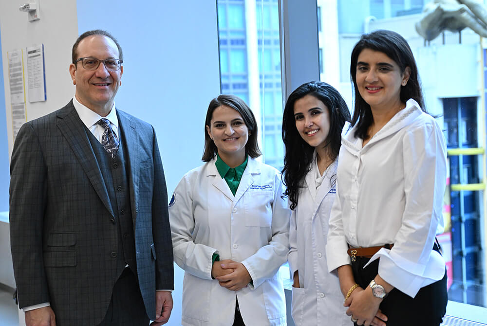 TCOP Dean Dr. Henry Cohen, with Dorina Birce and Anwar Alhariri and Dr. Batoul Senhaji-Tomza