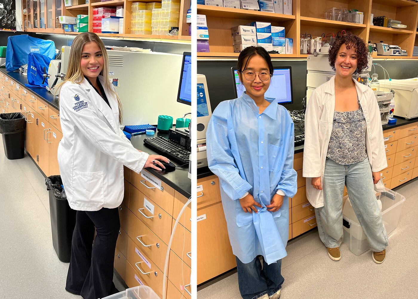 Two photographs: one of Joseymi Goris; the other is a photo of students Lydia Jackson and Natalie Tran.
